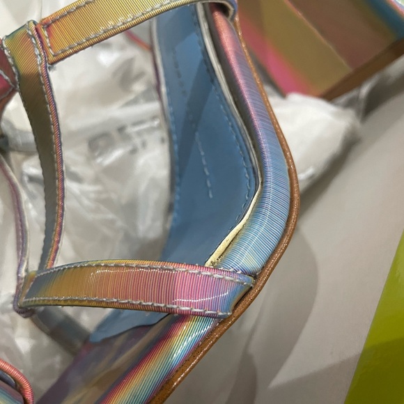 Gianni Binni Bexxlie Rainbow Holographic Heeled WITH BOX Sandals (US 6) - Picture 14 of 17